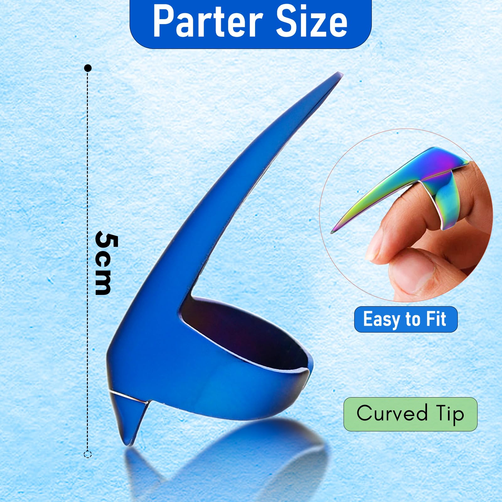 Pro Hair Parting & Sectioning Rings - Stainless Steel Finger Braiding Hair Pick Tools for Durable Dreadlocks Wig, Curling, Weaving, Styling, Balayage, & Quick Installation of Remy Human Hair Extensions Hair Styling Tools