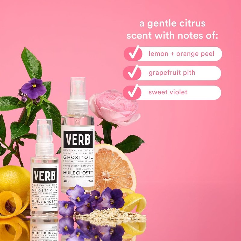 VERB Ghost Oil - Weightless Hair Oil for Fine to Medium Hair - Smooth Frizz & Boost Shine - Paraben-Free & Sulfate-Free