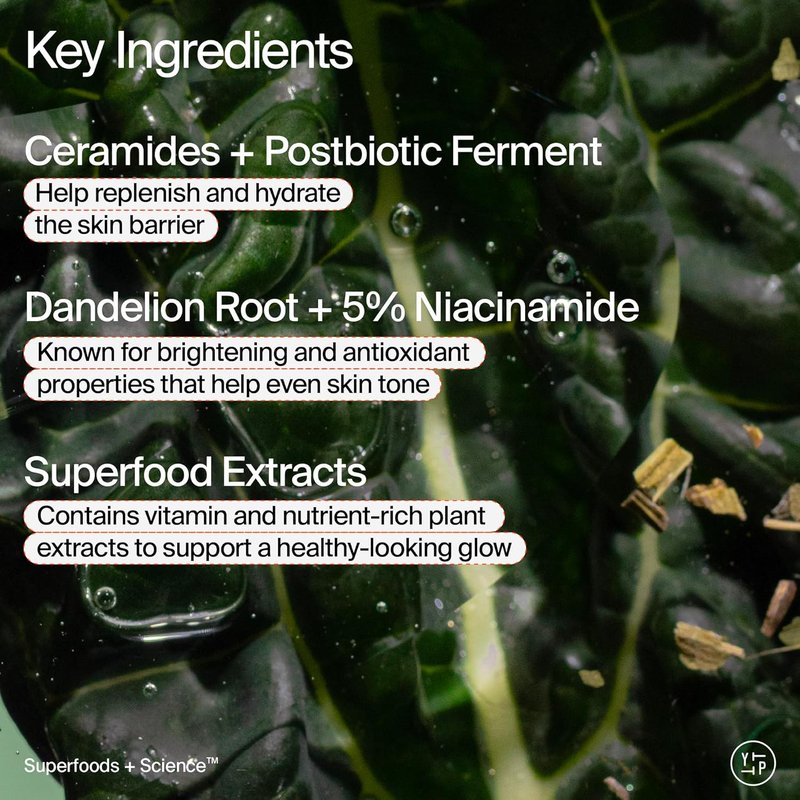 Youth To The People Superfood Skin Drip Face Serum - Strengthens Skin Barrier & Evens Tone, 1 fl oz | Vegan Formula with 5% Niacinamide, Kale & Peptides