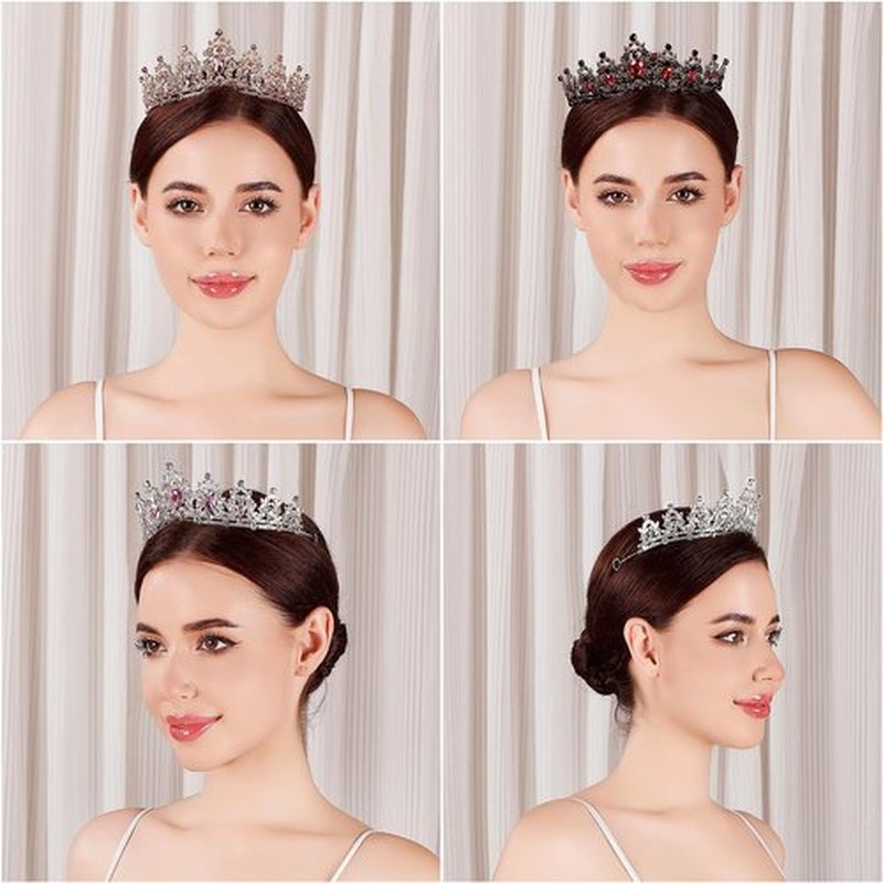 Tiara for Women, Crown and Tiara for Girl Princess, Bride Wedding Happy Birthday Halloween Cosplay Hair Accessories Decorations (Gold)