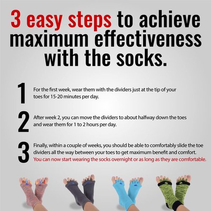 My Happy Feet Foot Alignment Socks with Toe Separators for Men or Women | Green and Black