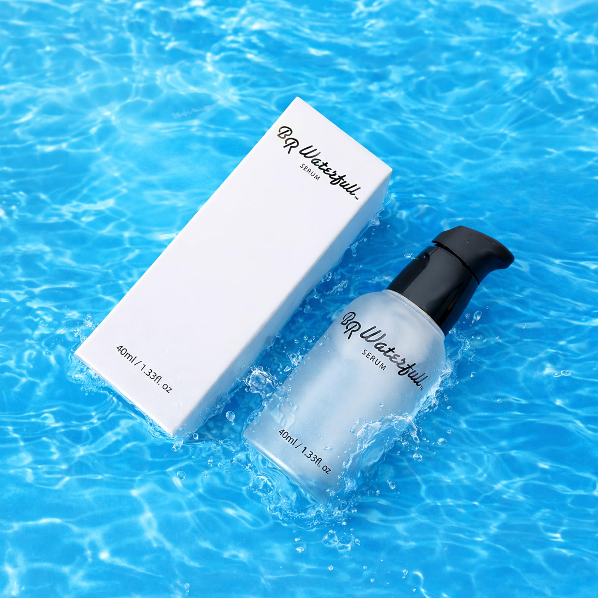 BR Waterfull Serum (1.35 fl.oz) - Low Molecular Hyaluronic Acid & Collagen for Deep Hydration, Firming & Elasticity, Highly Concentrated K-Beauty Facial Serum