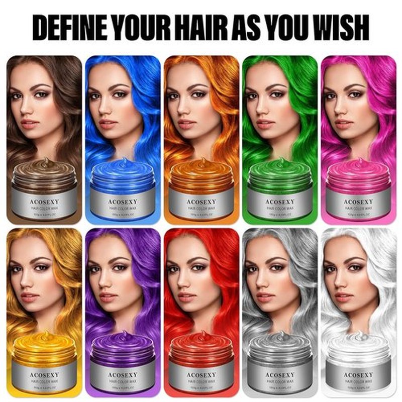 Skiennix Temporary Hair Color Wax - Black Hair Dye for Kids | Perfect for Halloween & Cosplay (120g)