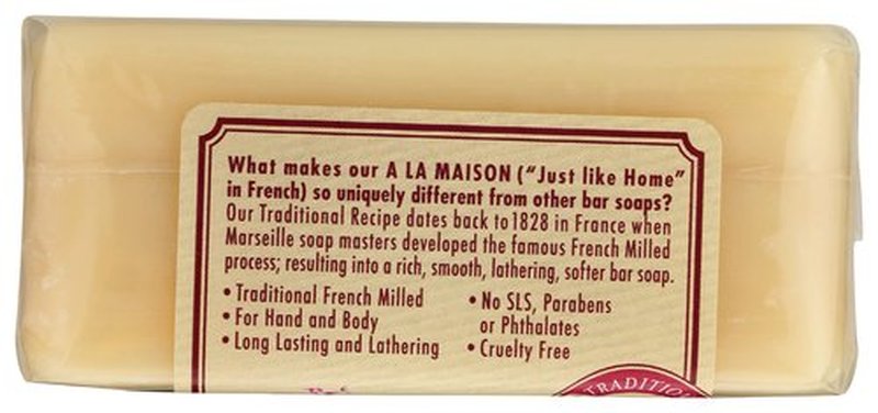 A LA MAISON Cherry Blossom Bar Soap - Triple French Milled Natural Moisturizing Hand Soap Bar (1 Bar of Soap, 8.8 oz)