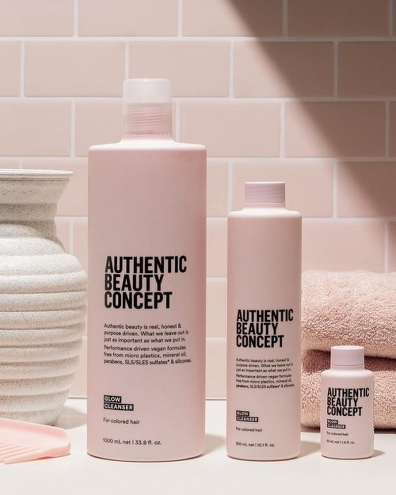 Authentic Beauty Concept Glow Cleanser - Preserves Color & Seals Cuticle for Color-Treated Hair | Vegan, Sulfate-Free
