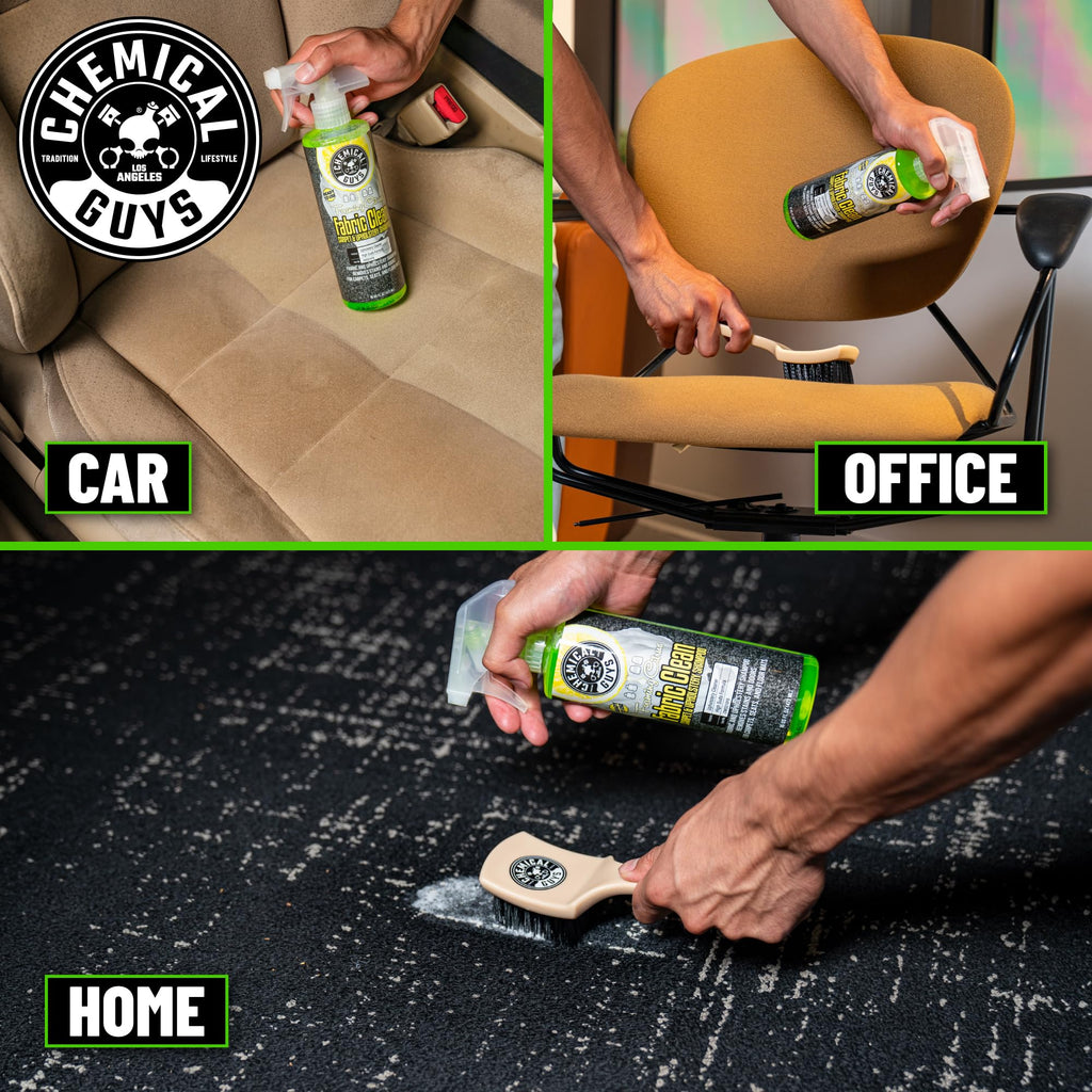 Chemical Guys Foaming Citrus Fabric Clean Carpet & Upholstery Cleaner - Car Carpet Cleaner Spray for Seats and Floor Mats, Removes Stains &Odors, Safe for Cars, Home and Office, 16 oz Citrus Scent