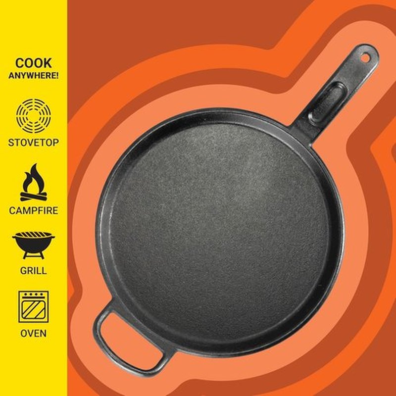 Lodge BOLD 12 Inch Cast Iron Griddle - Versatile Seasoned Cookware for Perfect Cooking