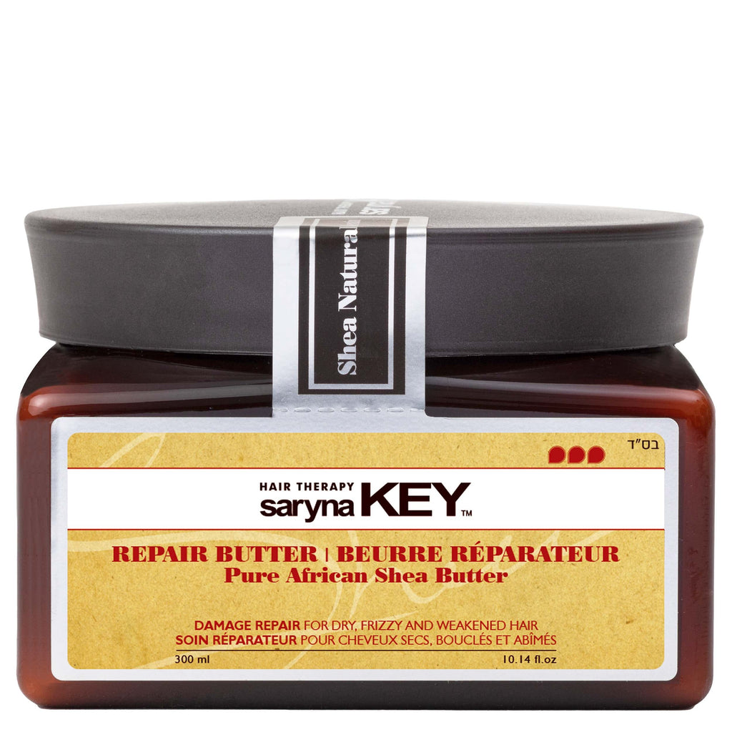 Saryna Key Damage Repair Treatment Butter Mask - African Shea Butter for Dry Hair Treatment - Rejuvenating Butter Moisturizer with Natural Keratin and Vitamins A, E, F (300ml/10.14oz)