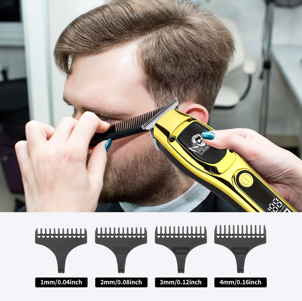 HIENA PRO Professional Hair Clipper for Men, Electric T-Blade Beard Trimmer, Cordless Hair Trimmer, USB Rechargeable Wireless Haircut Clippers, Trimmers for Hair Cutting, Gifts for Men