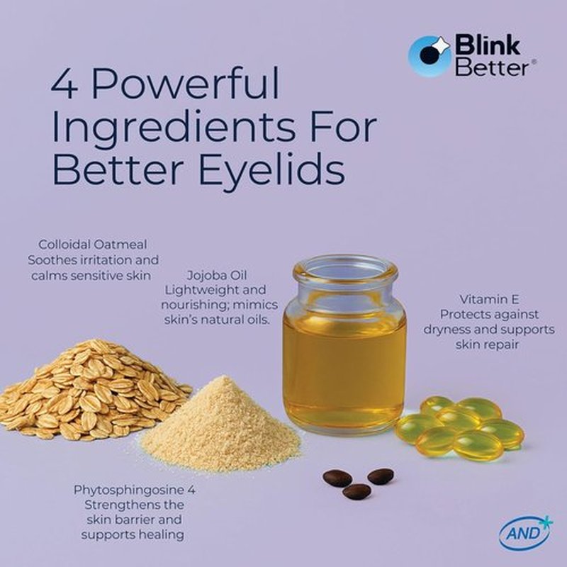 BlinkBetter BetterLids Eyelid Ointment - Deep Moisturizing Formula with Oat Complex & Shea Butter - 0.34 oz