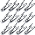 12 Pcs Nail Clippers for Women Slanted Edge Metal Side Cuticle Clippers for Nails Cutting Curved Edge Trimmer Cutter Angled Travel Pedicure Manicure Tool