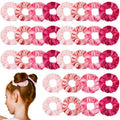 Juexica 50 Pcs Pink Velvet Scrunchies Bulk Valentine's Day Gift Soft Hair Scrunchy Cute Hair Ties Scrunchies Solid Color Elastic Bands for Women Girl Galentine's Day Party Favors (Multi-pink)