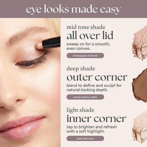 Julep Eyeshadow 101 Cream-to-Powder Waterproof Shadow Stick - Rose Shimmer | Long-Lasting & Crease-Proof
