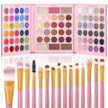 UCANBE Eyeshadow Palette with 15Pcs Brushes Makeup Set, Pigmented 86 Colots Make Up Pallet Gift Sets, Matte Shimmer Metallic Eye Shadow Highlighter Contour Blush Powder Christmas Valebtines Beauty Kit