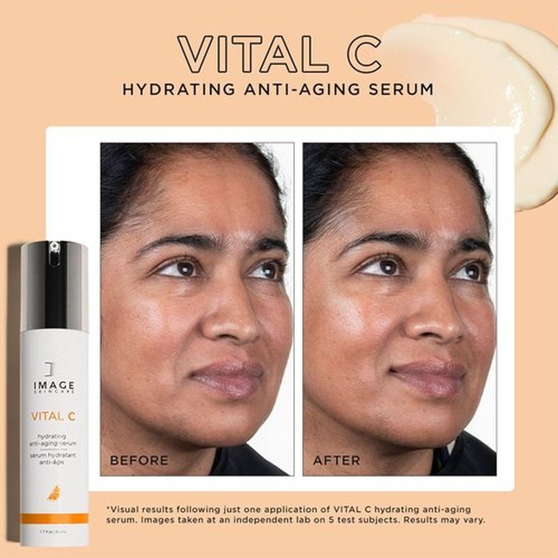 IMAGE Skincare VITAL C Hydrating Face Serum - Brighten & Smooth Skin with Vitamin C & Hyaluronic Acid