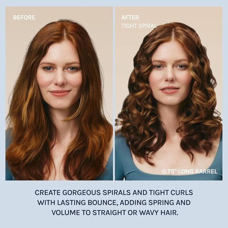 Bio Ionic Curling Iron - Long Barrel with Moisture Heat Technology | Versatile Curling Wand for All Curl Types
