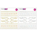 2 PCS Face Gems – Face Jewels - Self-Adhesive Rhinestone Face Jewels for Makeup, Party & Rave Looks - Eye Gems, Face Glitter, Self- Adhesive Festival Gems Festival, Glitter Tattoo, Face Gems