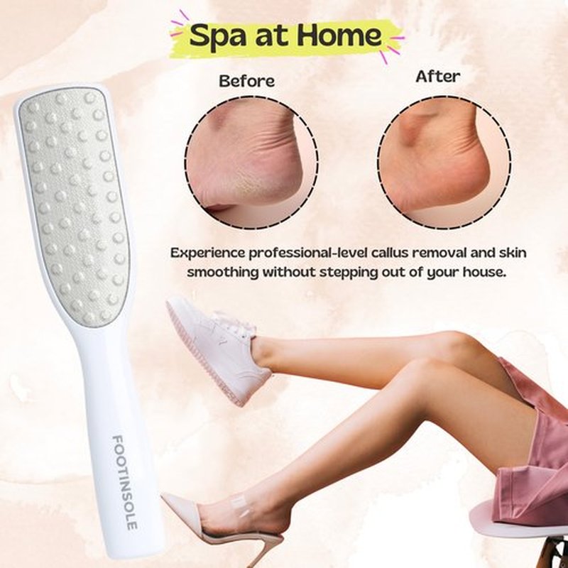 Professional Dual-Sided Foot File : The Essential Callus Remover for Effortlessly Smooth and Soft Feet (Gold)