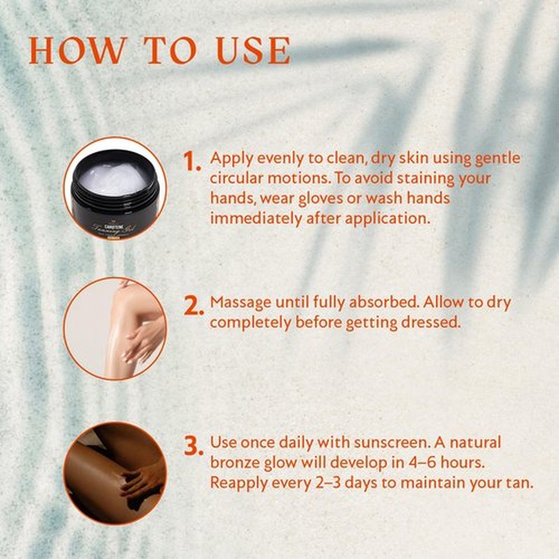 Carotene Tanning Gel – Self Tanner for Indoor Tanning & Outdoor Tanning Gel – Natura Looking Bronze Glow 100g / 3.53 fl oz