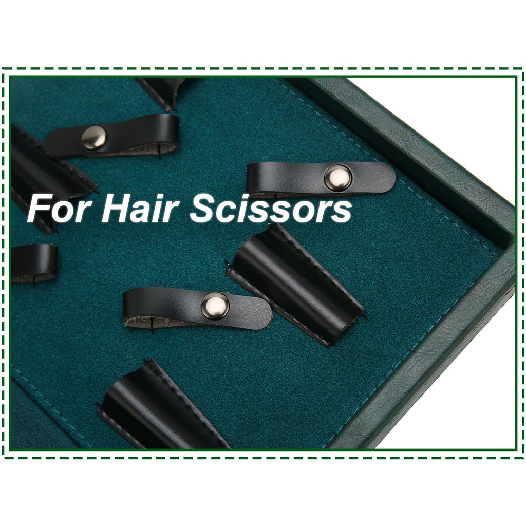 Brrnoo Classic Hair Scissor Storage Box, Large Capacity PU Leather, Hairdressing Scissor Storage Box, Shears Case