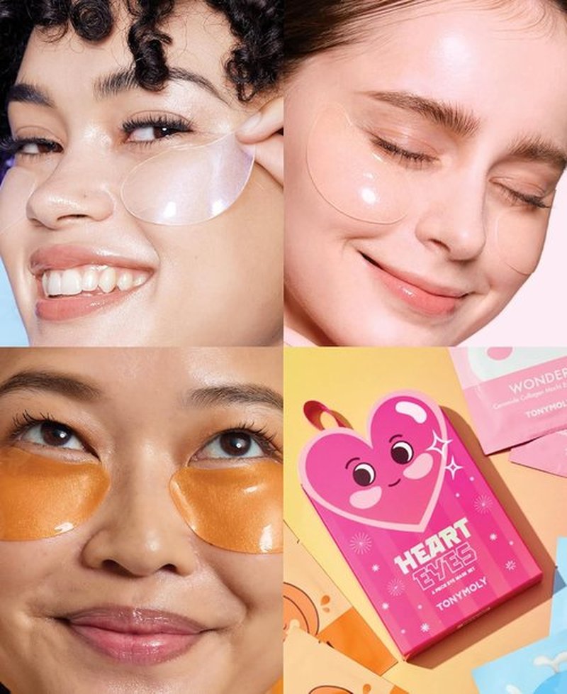 TONYMOLY Hydrogel Eye Mask Set - 6 Assorted Masks for Fine Lines, Dark Circles | Collagen & Retinol Infused