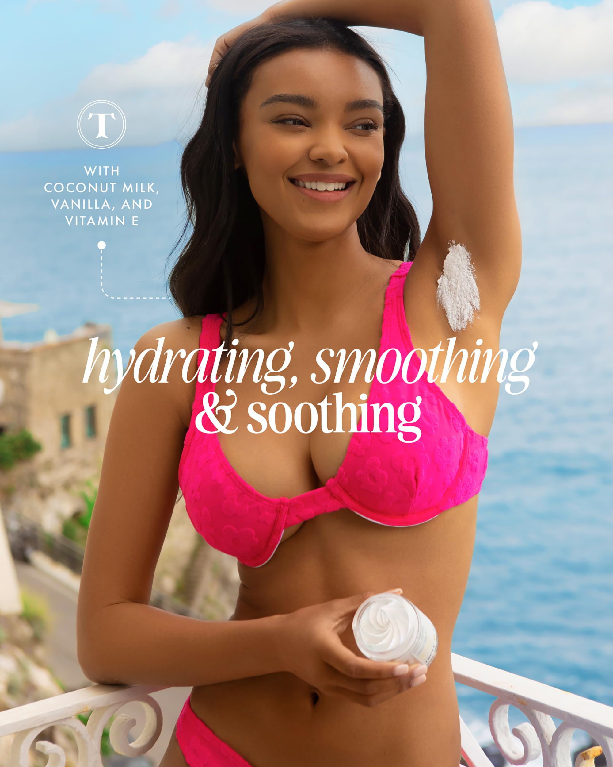 Truly Beauty Coco Cloud Shaving Cream for Women Sensitive Skin Whipped Shave Butter for Legs, Pubic Hair, Underarm, Body, Intimate Bikini Area, etc. 1.3 OZ