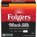Folgers Black Silk Dark Roast Coffee, Keurig K-Cup Pods, 32 Count Box