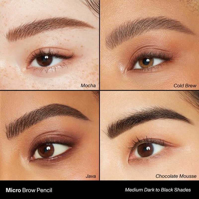 Morphe Micro Dual Eyebrow Pencil - Dual-Ended Brow Pencil Featuring a Retractable, Ultra-Precise, Pointed Tip - Richly Pigmented, Smooth-Gliding, Long-Lasting Wax Formula - Java (0.003 oz)
