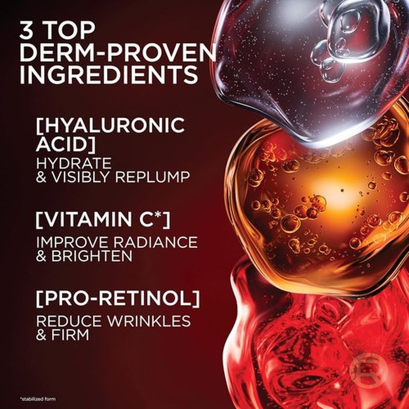 L'Oreal Paris Revitalift Anti-Aging Face Moisturizer - Pro Retinol, Hyaluronic Acid & Vitamin C, 1.7 Oz