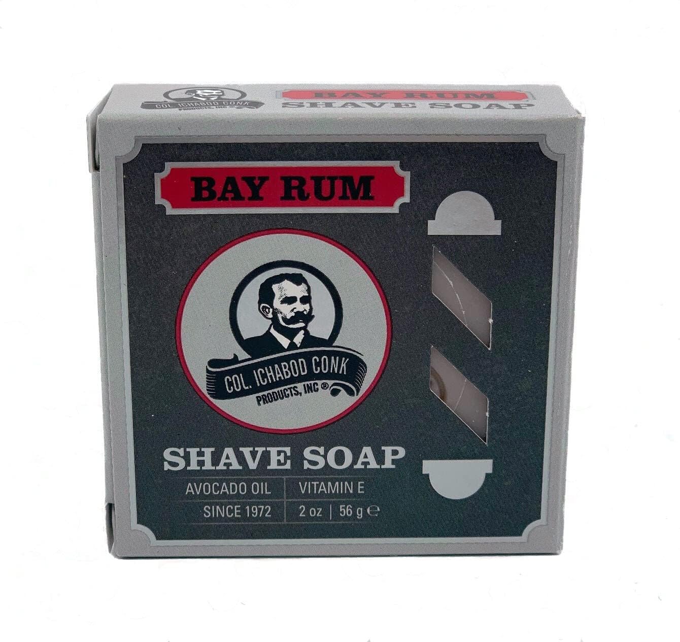 Col. Ichabod Conk Glycerin Shave Soap, 2.25oz (Bayrum 4 Pack)