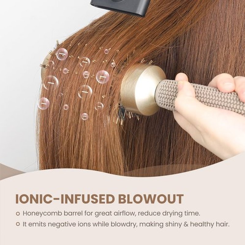 AIMIKE Round Hair Brush - Medium Nano Thermal Ceramic Brush for Blow Drying & Styling | 2.9-Inch Barrel with Boar Bristles