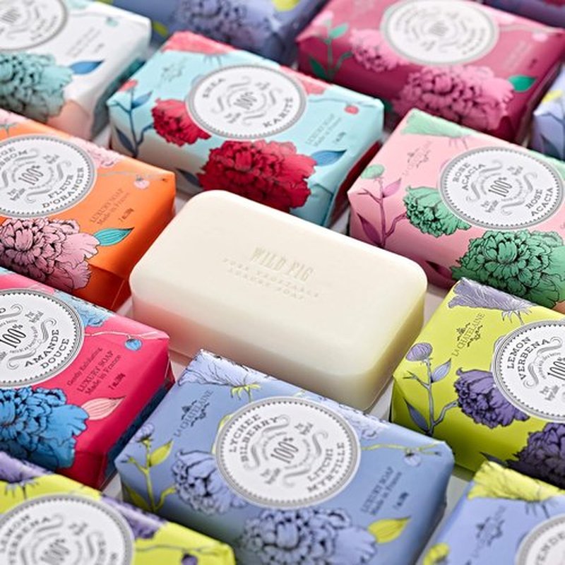 La Chatelaine Luxury Exfoliating Bar Soap - Natural Shea Formula, Sweet Almond, 7 oz