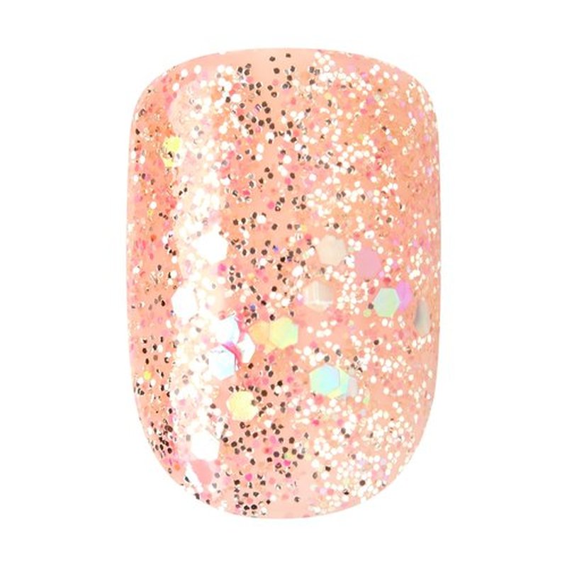 KISS imPRESS No Glue Mani Press On Nails, Design, 'Just a Dream', Pink, Short Size, Squoval Shape, Includes 30 Nails, Prep Pad, Instructions Sheet, 1 Manicure Stick, 1 Mini File