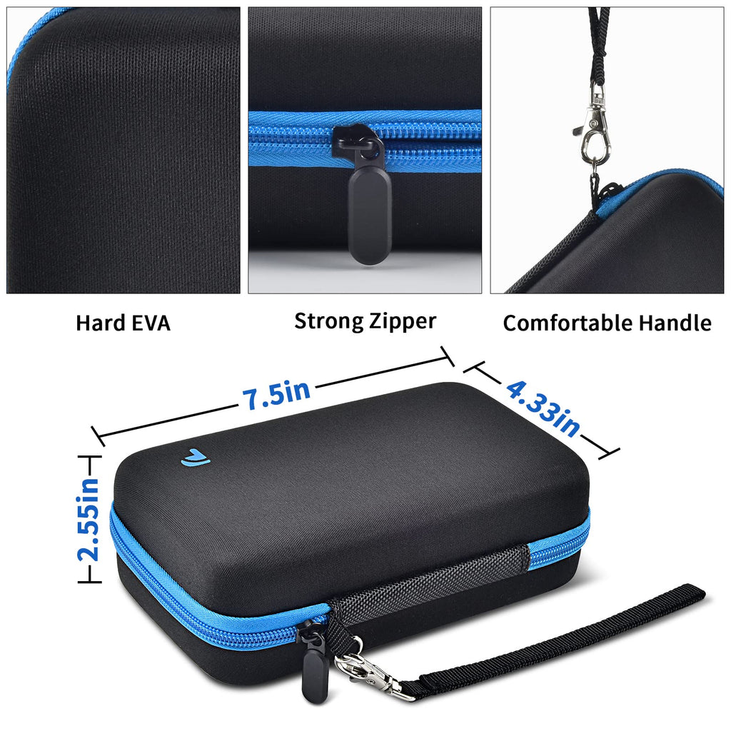 PAIYULE Travel Case Compatible with Gillette Heated Razor for Men, Starter Shave Kit Storage Holder for Blade Refills, Clipper Guards, Charging Dock and Accessories-Blue(Box Only)
