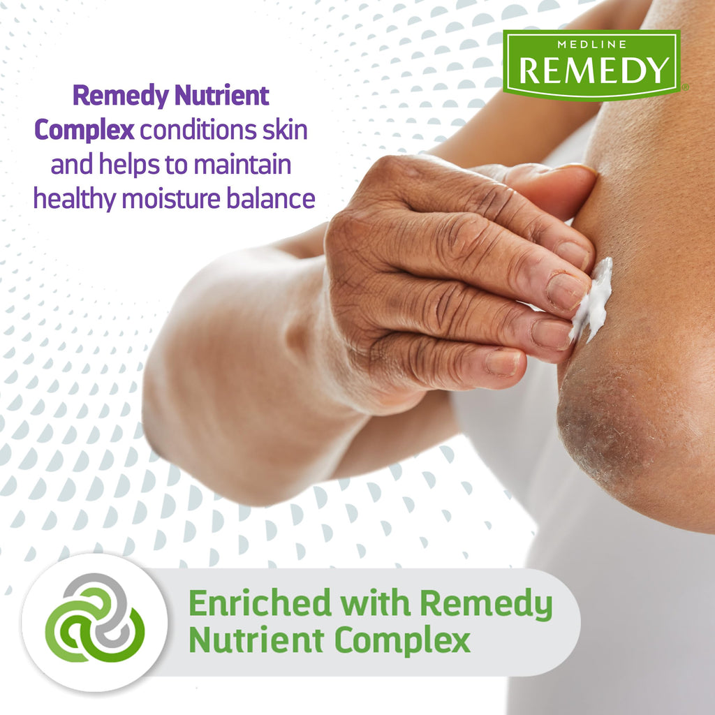 Medline Remedy Clinical Skin Cream Moisturizer, Unscented (4 fl oz), 12 Count Nourishing for Dry Skin, Paraben and Sulfate-Free Moisturizing Cream for Face and Body, Lotion for Sensitive Skin