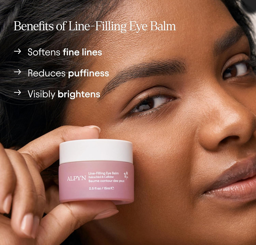 Alpyn Line-Filling Eye Balm - Bakuchiol & Caffeine Formula to Reduce Fine Lines | 0.5 oz / 14 ml