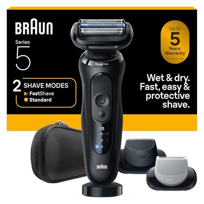 Braun Electric Razor for Men - Series 5 Beard Shaver with Body Groomer & Travel Case | S5 5155cs