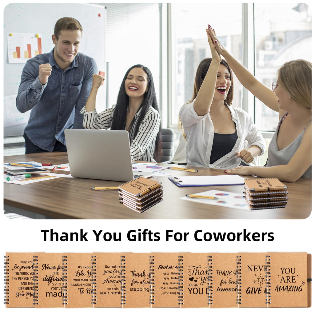 80Pcs/40 Sets Employee Appreciation Gifts Bulk, 40 Inspirational Notebooks & 40 Motivational Pens for Coworker Gifts, Teacher, Team Building, Nurse, Volunteer, DSP, Housekeeping, EVS Staff Office Gift