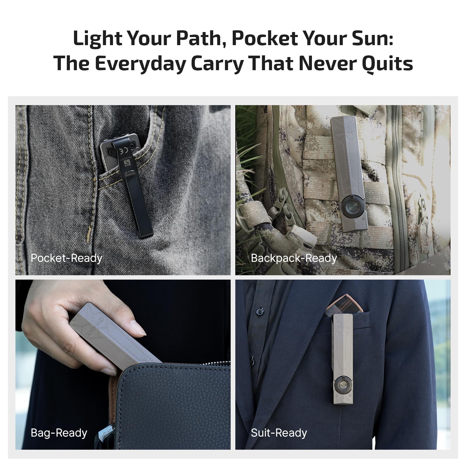OLIGHT ArkPro EDC Flat Flashlight Rechargeable,Pocket Light,PhantomSquadron