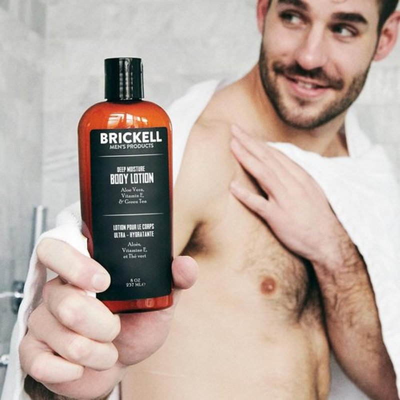 Brickell Men's Deep Moisture Body Lotion - Natural & Organic Hydration for Dry Skin | 8 Ounce Scented