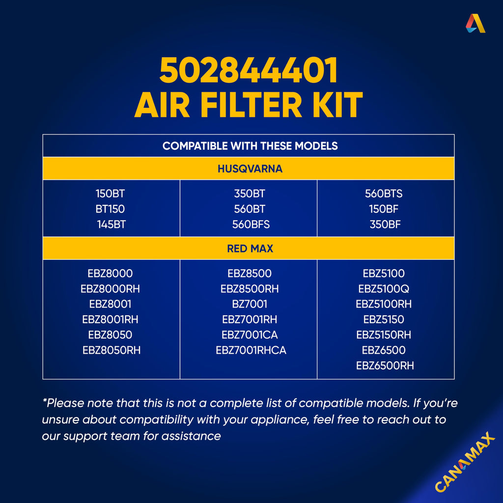 150BT Air Filter 502844401 Compatible with 150BT 145BT 350BT BT150 560BTS 350BF 560BFS 560BT 150BF EBZ5150 EBZ5100 EBZ5100RH EBZ6500RH EBZ650 Tune Up Kit