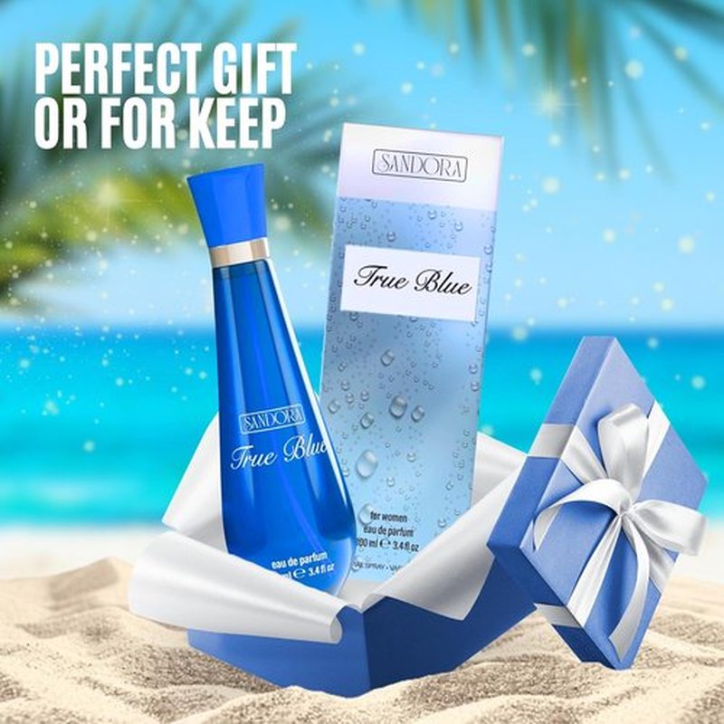 True Blue | Woman Eau De Parfum Spray – 100mL Long-Lasting Fresh Aquatic & Floral Citrus Fragrance