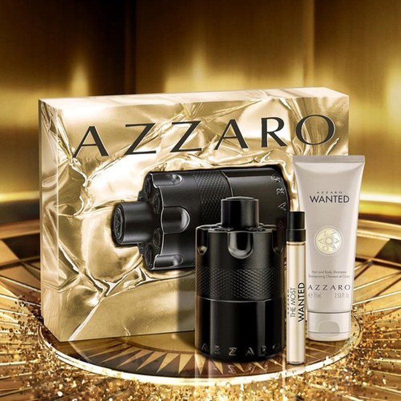 Azzaro The Most Wanted Eau de Parfum Intense 3-Piece Set | Fougère Woody Cologne for Men, 3.4 fl oz & Travel Spray