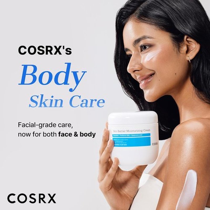 COSRX Skin Barrier Moisturizing Body Cream - 100-Hour Hydration for Extremely Dry Skin | Ceramide & Hyaluronic Acid | Unscented, Non-Greasy | 15.2 fl oz