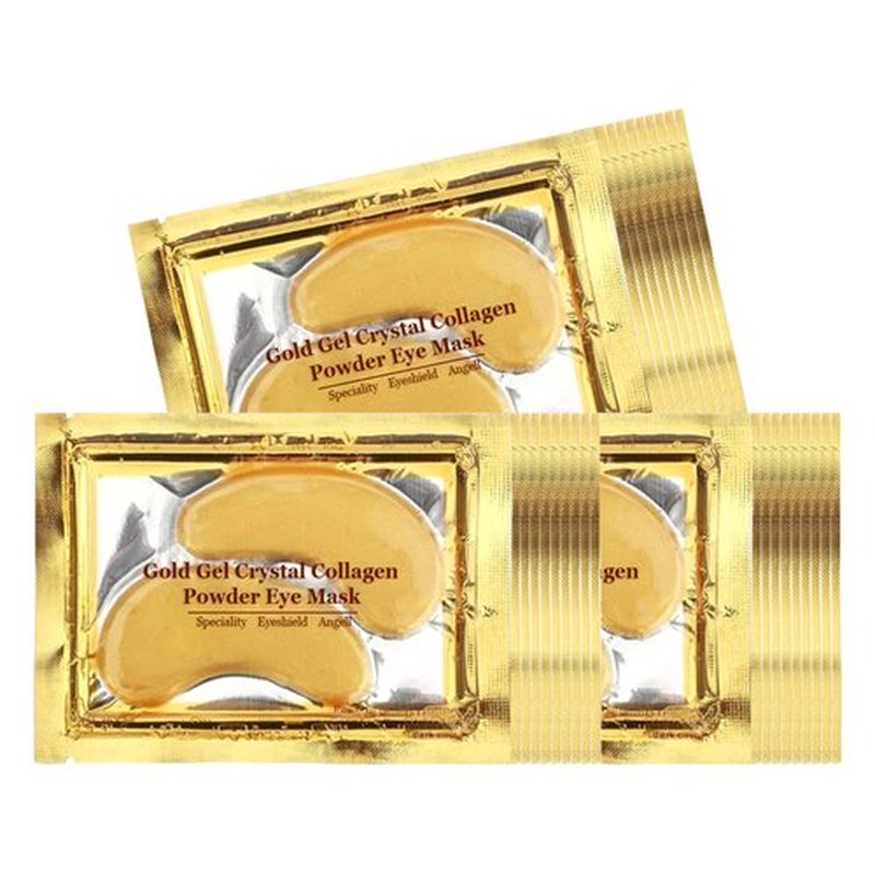 Ruzzut Under Eye Patches - 30 Pairs 24K Gold Moisturizing Under Eye Mask, Anti Aging Collagen Eye Masks Skincare Eye Patches for Puffy Eyes and Dark Circles, Gold