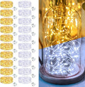 Skiennix 20 Pack Fairy Lights - 7ft Battery Operated LED Twinkle String Lights | Waterproof for Mason Jars & Weddings - Warm & Cold White