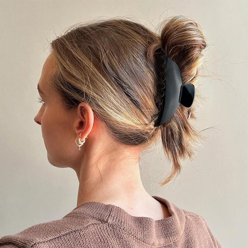 Hair Claw Clip for Women, 5 Inch Large Nonslip Claw Clip, Strong Hold for Medium Hair, Comfortable No-Pull, For Half-Up & French Twist, Fashion Hair Accessory Gift