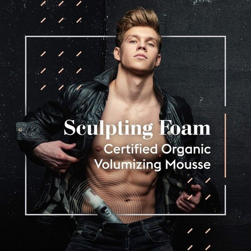 Avenue Man Sculpting Foam - Unscented Hair Mousse for Men | Frizz Control & Firm Hold - 7 oz
