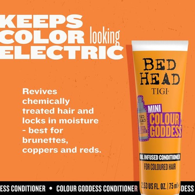 Bed Head by TIGI Colour Goddess Conditioner - Oil Infused Formula for Color Treated Hair | Travel Mini 2.53 fl oz