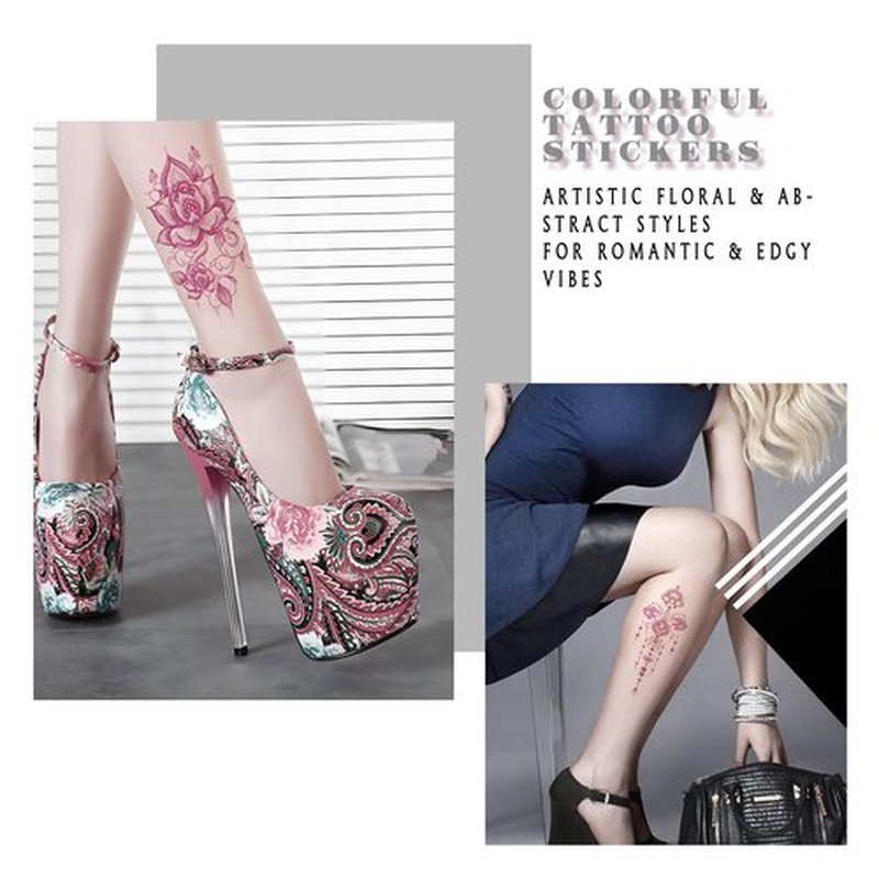 38 Pcs Temporary Tattoos for Women, Realistic Temporary Tattoos, Sleeve Tattoos, Fake Tattoos for Adults, Exquisite Packaging, Waterproof Temporary Tattoos Adult for Parties & Pool